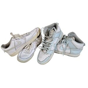 Nike Dunk High Glacier Blue + Court Vision Low Lot Womens 10